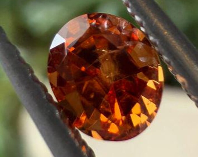 0.54 Spessartite Bright Orange Garnet. 4.86 x 4.06 x 3.18 mm. Genuine Earth Mined. Gemstone for Ring or Jewellery. Untreated.