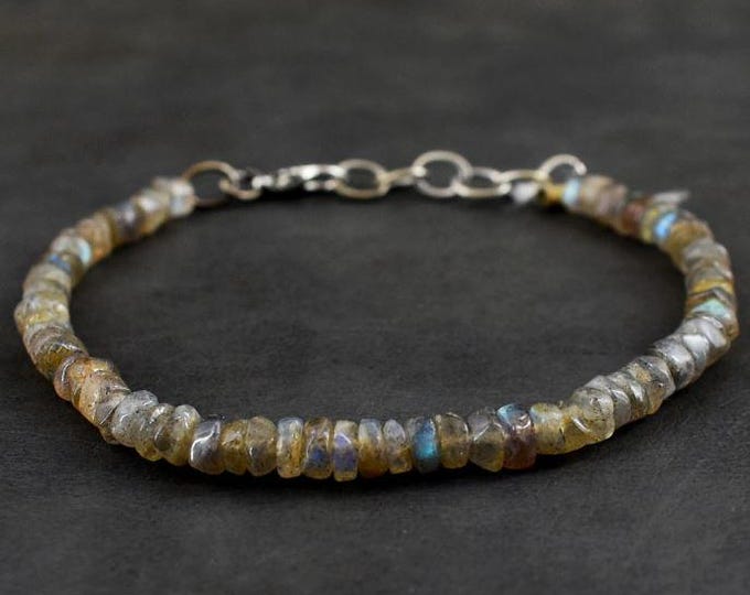 Genuine 40.00 Cts Amazing Flash Labradorite Beads. Loose Gemstone Bead for Making Pendants and Necklaces. Single Strand. 4mm Beads.