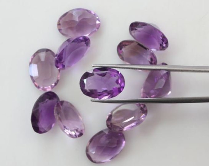 Earth Mined Amethyst 0.70 Carats. Loose Gemstones for Jewellery. VS. Light Purple Quartz. Faceted Oval. Untreated. 6.7 x 4.7. Gifts.