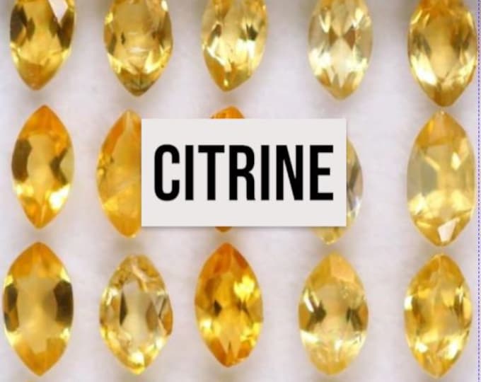 2 Piece: Genuine Golden Citrine Loose Gemstones. Faceted Marquise. VS. Heated. Gemstones. Earth Mined Natural Gemstones. Birthstone.