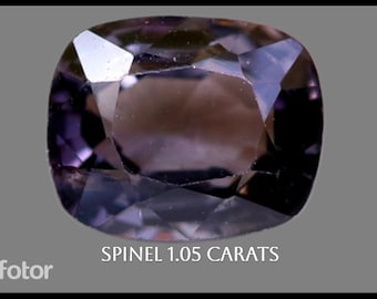 1.05 Carat Violet Burma Spinel Cushion Cut. 6.10 x 5.0 x 3.70mm. Loose Gemstone for Jewelry Making and Gifts. Earth Mined. VS.