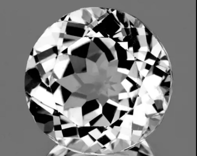 0.37 Carat Bright White Topaz. VVS 4.240 x 4.210 x 2.800mm. Natural Untreated. Loose Gemstone for Jewelry Makers and Gifts. Earth Mined