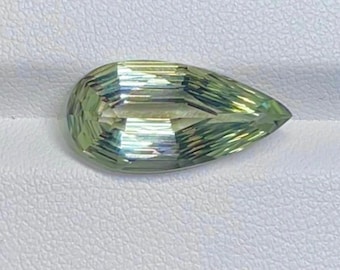 6.11 Carat Stunning Natural Green Prasiolite Fancy Precision Cut 11.14 x 11.14 x 10.02 mm Gemstone for Jewelry Makers and Gifts. Earth Mined