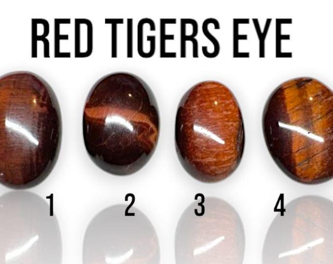 Red Tigers Eye Cabochons. Healing Stone. Oval Shape. Loose Gemstones for Jewelry. Genuine Mined. Untreated. Fantastic Flash. Sold Separate