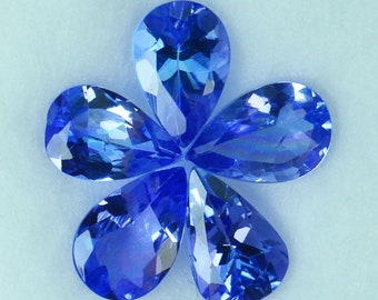 Earth Mined Tanzanite Faceted Pear Shape. VS. Loose Gemstones for Making Jewellery. 0.40 Carats Approx (Various). Sold Individual.