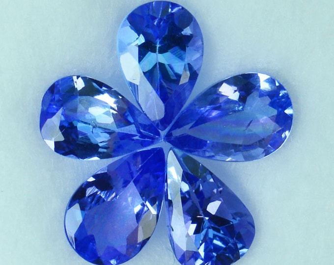 Earth Mined Tanzanite Faceted Pear Shape. VS. Loose Gemstones for Making Jewellery. 0.40 Carats Approx (Various). Sold Individual.