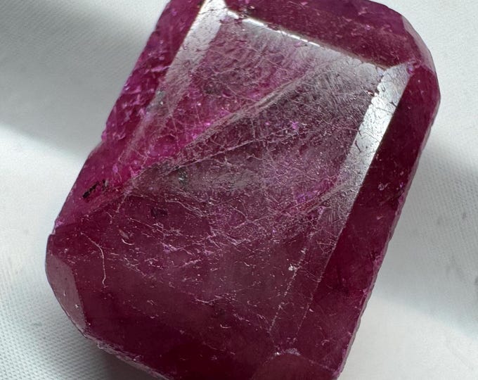 Ruby 10.35 Carat Rectangle Cut Natural Unheated Loose Gemstones. 14.6 x 10 x 5.5 mm. Birthstone Gift. Large Opaque Ruby. Genuine Mined.