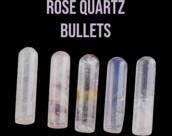 Rose Quartz "Bullet" Shape Gemstones. 25 x 6 mm. Light PinkGemstones. Undrilled. Authentic Natural. Untreated. Jewelry Supplies. 1 Piece.