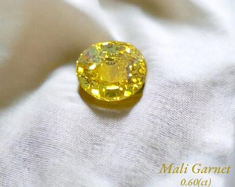 0.60 Ct Natural Mali Lovely Yellow Garnet Oval Cut 4.900 x 4.100 x 3.100 mm Loose Gemstone for Jewellery Making and Gifts. Earth Mined.
