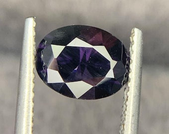 2.0 Carat Spinel Dark Purple. Unheated. Burma. 8.75 x 6.85 x 5.16 mm. Loose Gemstone for Jewelry Making and Gifts. Earth Mined. VS