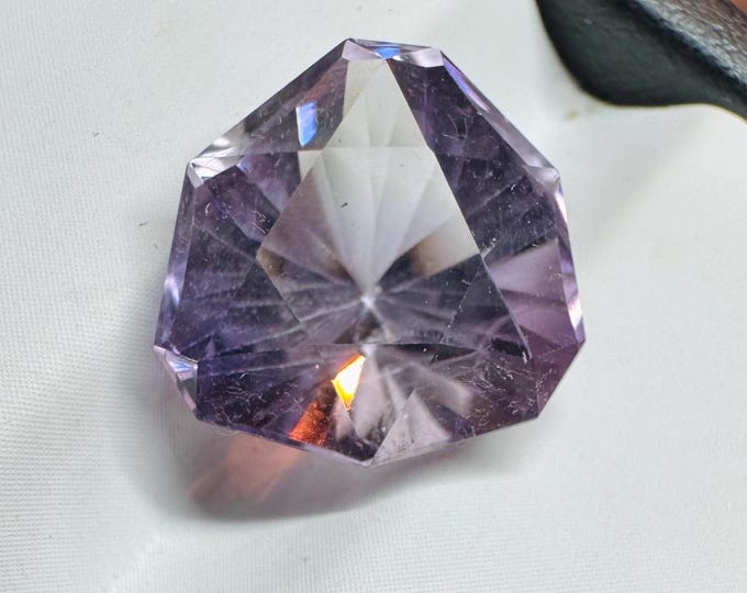 7.05 Ct Natural Amethyst Fancy Checkered Cut. Top Quality. Loose Gemstones for Making Jewellery. Genuine Mined. Flashy Purple. Untreated.