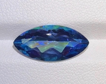 6.71 Carat Natural Mystic Topaz Purple Blue Marquise Cut 17.6 x 8.5 x 6.1 mm Loose Gemstone for Jewelry Making and Gifts. Earth Mined
