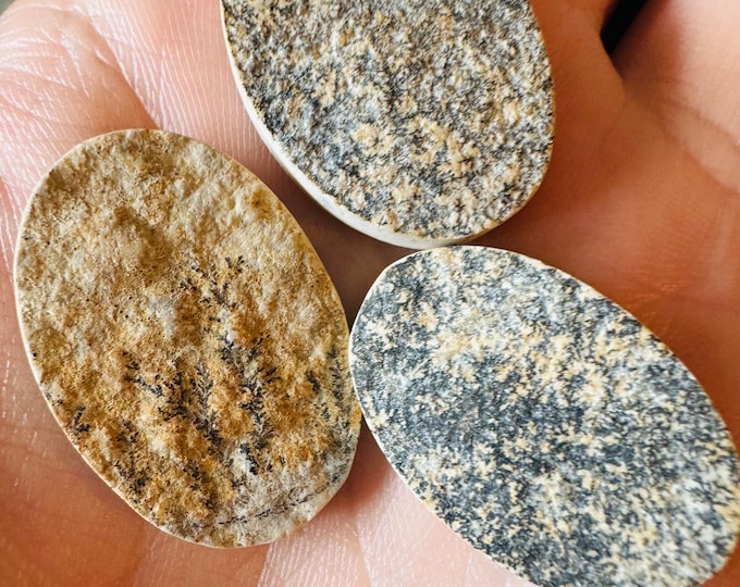 Genuine Dendrite Opal Cabochon Loose Gemstones for Jewellery Making. Various Sizes. Beautiful Individual Cabs. Earth Mined Opal.