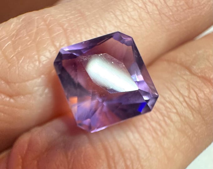 5.00 Ct Natural Amethyst Fancy Cut. Top Quality. Loose Gemstones for Making Jewellery. Genuine Mined. Flashy Purple. 10.5 x 10 x 8.3mm