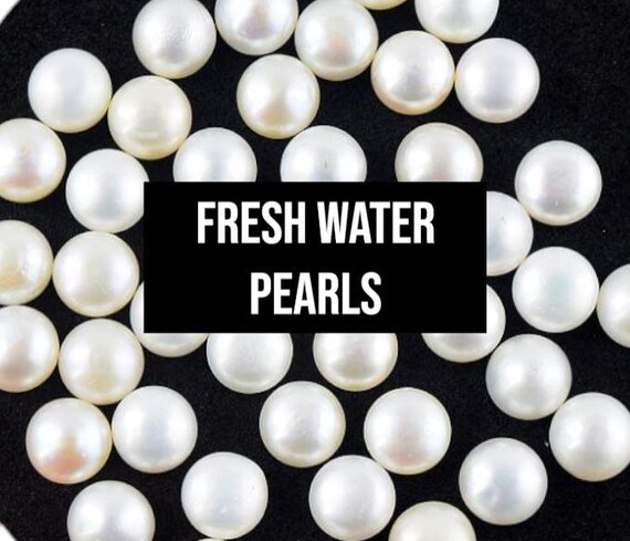 2 Piece: 7.95 Carat Half-drilled Freshwater Pearl Pair. Pearl