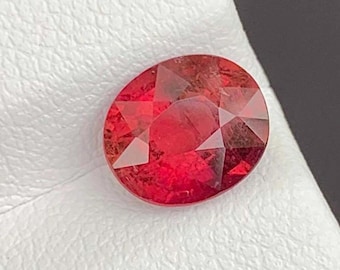 1.87 Carat Rubellite Tourmaline. Natural Raspberry Coloured  8.10 x 7.00 x 4.70 mm Loose Gemstones for Jewelry Making and Gifts. Earth Mined