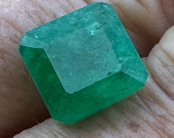 CGL Certified: 10.62 Carat Genuine Mined Brazilian Emerald. Square Emerald Cut. 12.65 x 12.36 x 7.48 mm. Loose Gemstone. Certified in Canada