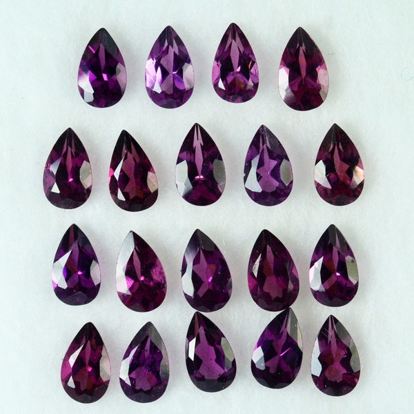 Earth Mined Rich Colour Grape Garnet Faceted Mozambique Pear Cut. 0.26 Carat. 5x3mm. Not Lab Made. Jewellery Making. Gifts. Loose Gemstones.