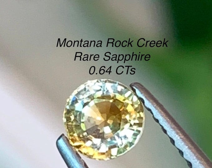 0.64 Ct. Rare Colour Montana Rock Creek Sapphire Golden VS 4.70 x 4.70 x 3.20 mm Loose Gemstone for Jewelry Making and Gifts. Genuine Mined.