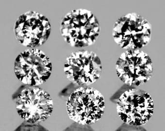 0.45 Carat Set of Three White Clear Natural Zircon VS 3.0 x 3.0 x 1.8 mm Loose Gemstones for Jewelry Making and Gifts. Earth Mined. Three.
