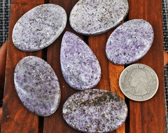 Genuine Mined Stichtite Cabochons Sold Individually. Beautiful Oval Cabs for Making Jewellery. Palm Stones. Vibrant Blue. Perfect Gifts.