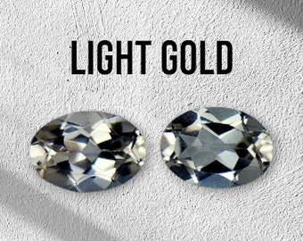 1.14 Carat Authentic Topaz Earth Mined. Loose Gemstone. Faceted Oval. VS. 7 x 5 x 4 mm. Birthstone. Jewellery Supplies. Gold/Clear Colour