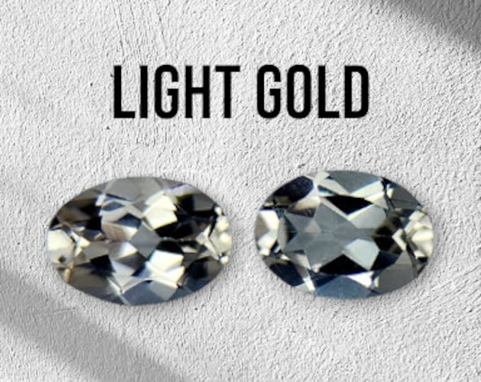 1.14 Carat Authentic Topaz Earth Mined. Loose Gemstone. Faceted Oval. VS. 7 x 5 x 4 mm. Birthstone. Jewellery Supplies. Gold/Clear Colour