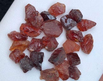 30 Carats Natural Deep Spessartite Orange Garnet Rough. Jewelry Making and Gifts. Genuinely Earth Mined. Untreated.