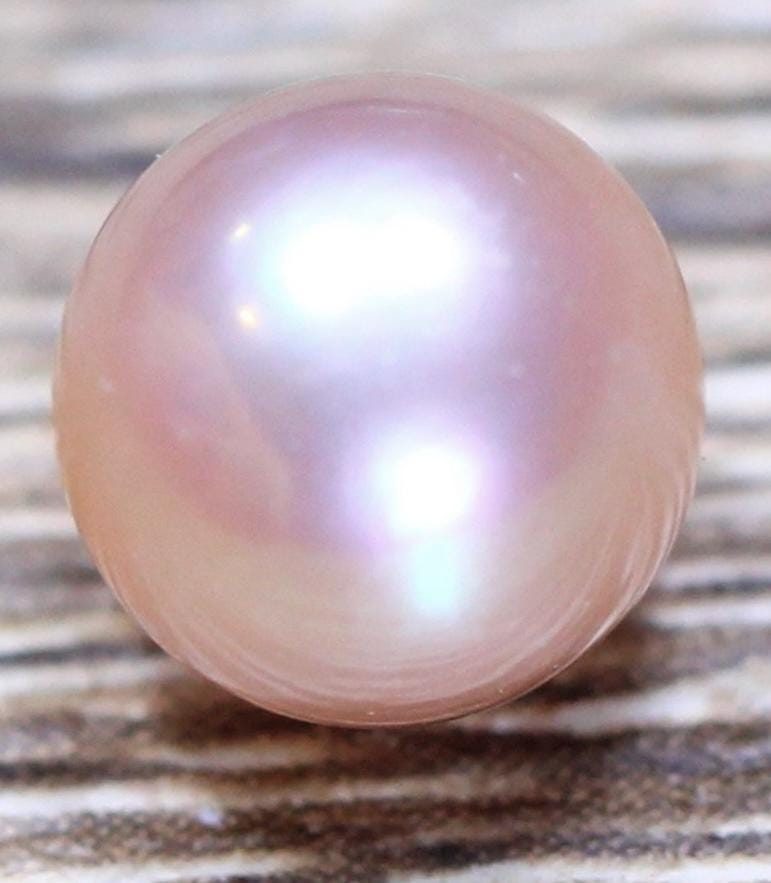 AAAA Pink Beige Freshwater Pearl, Undrilled Asian Pearl (2.54