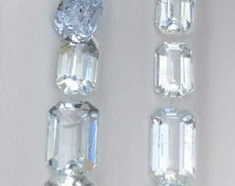 Genuine Aquamarine Gemstone. Light Blue Genuine Mined.Sold Individually. Origin Afghanistan. Various Sizes. Loose Gemstone for Jewelry.
