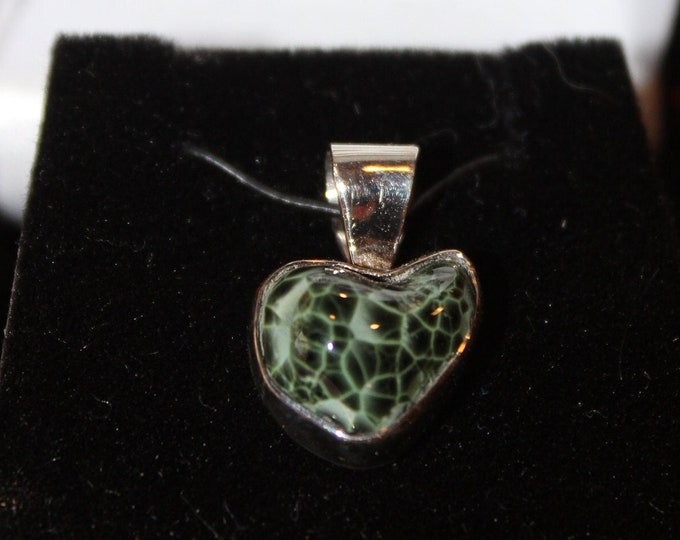 Chlorastrolite (Greenstone) from Isle Royale ( old collection) GN Kings Collection The King Collection- Heart Pendant