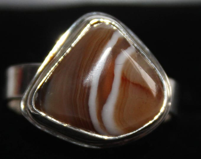 Lake Superior Agate Ring: LSAR-8  Size 9.5