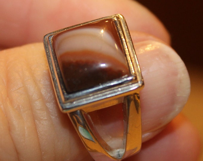 Lake Superior Agate Ring LSAR-42 Size 7.75