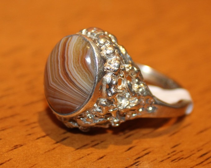 Lake Superior Agate Ring LSAR-35 Size 6