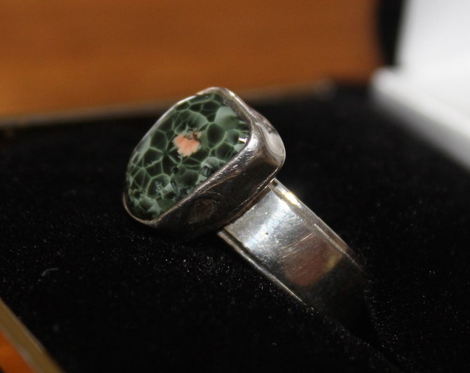 Chlorastrolite (Greenstone) Ring GR-231 Size 4.5