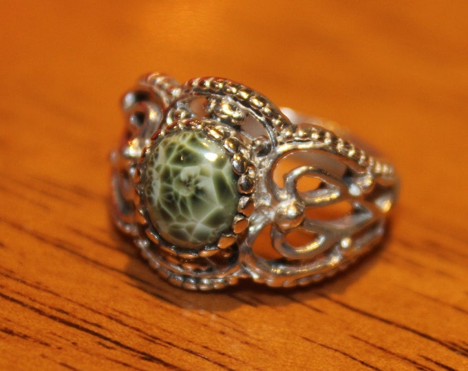 Chlorastrolite (Greenstone) Ring GR-175 Size 5