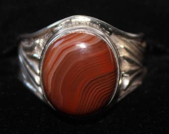 Lake Superior Agate Ring: LSAR-13 Size 9
