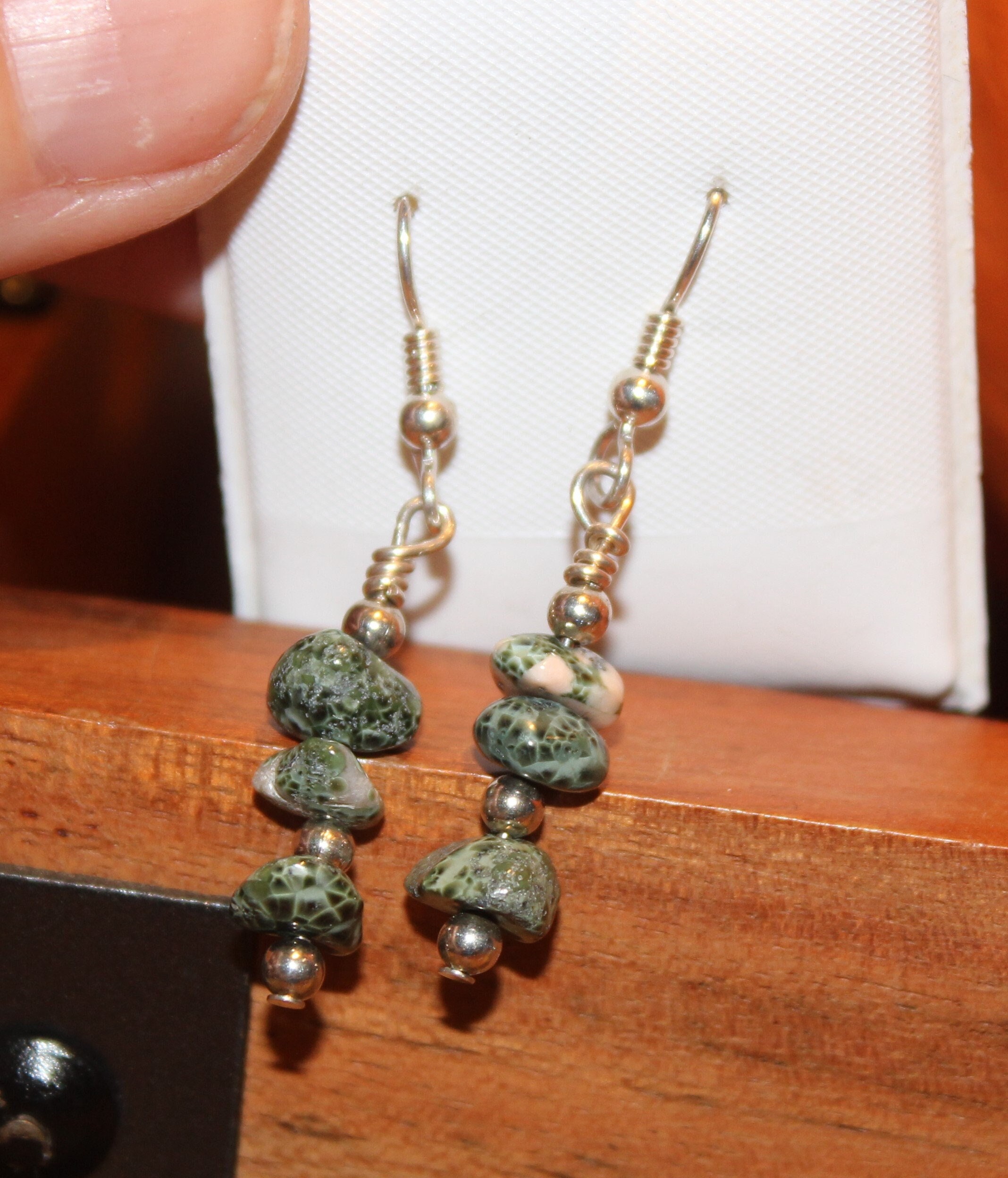 Chlorastrolite Greenstone Earrings GE 71