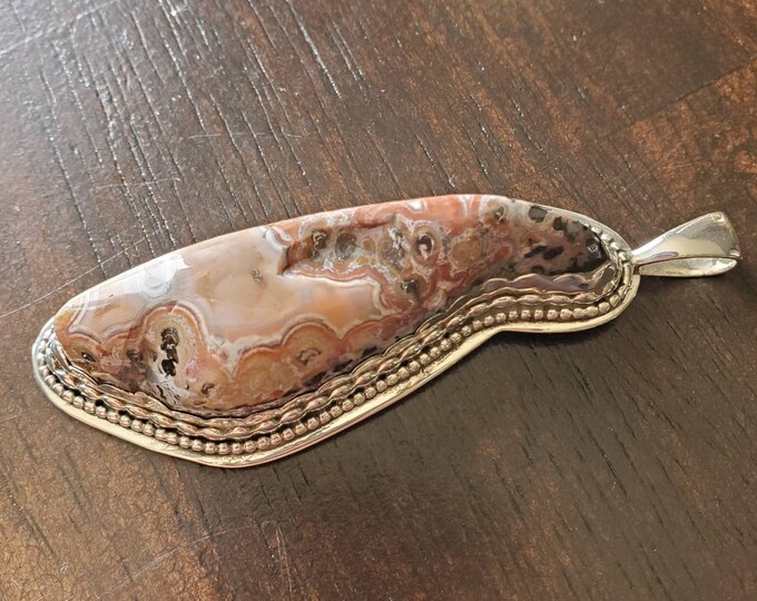 Hematite Lake Agate Pendant HLAN-7