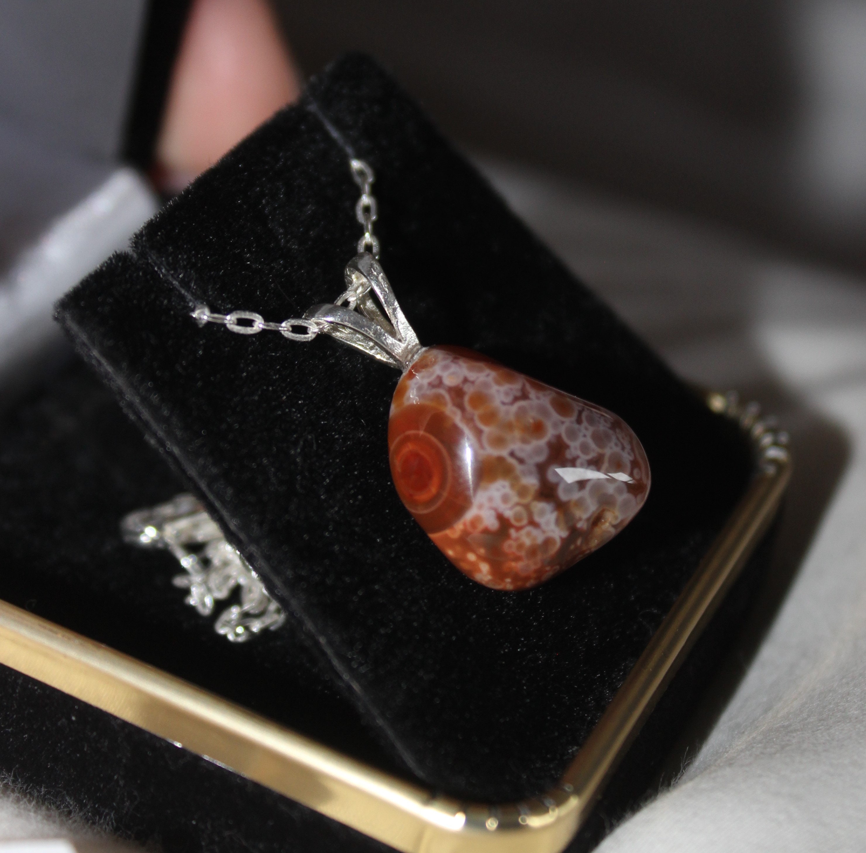Lake Superior Agate Necklace LSAN14