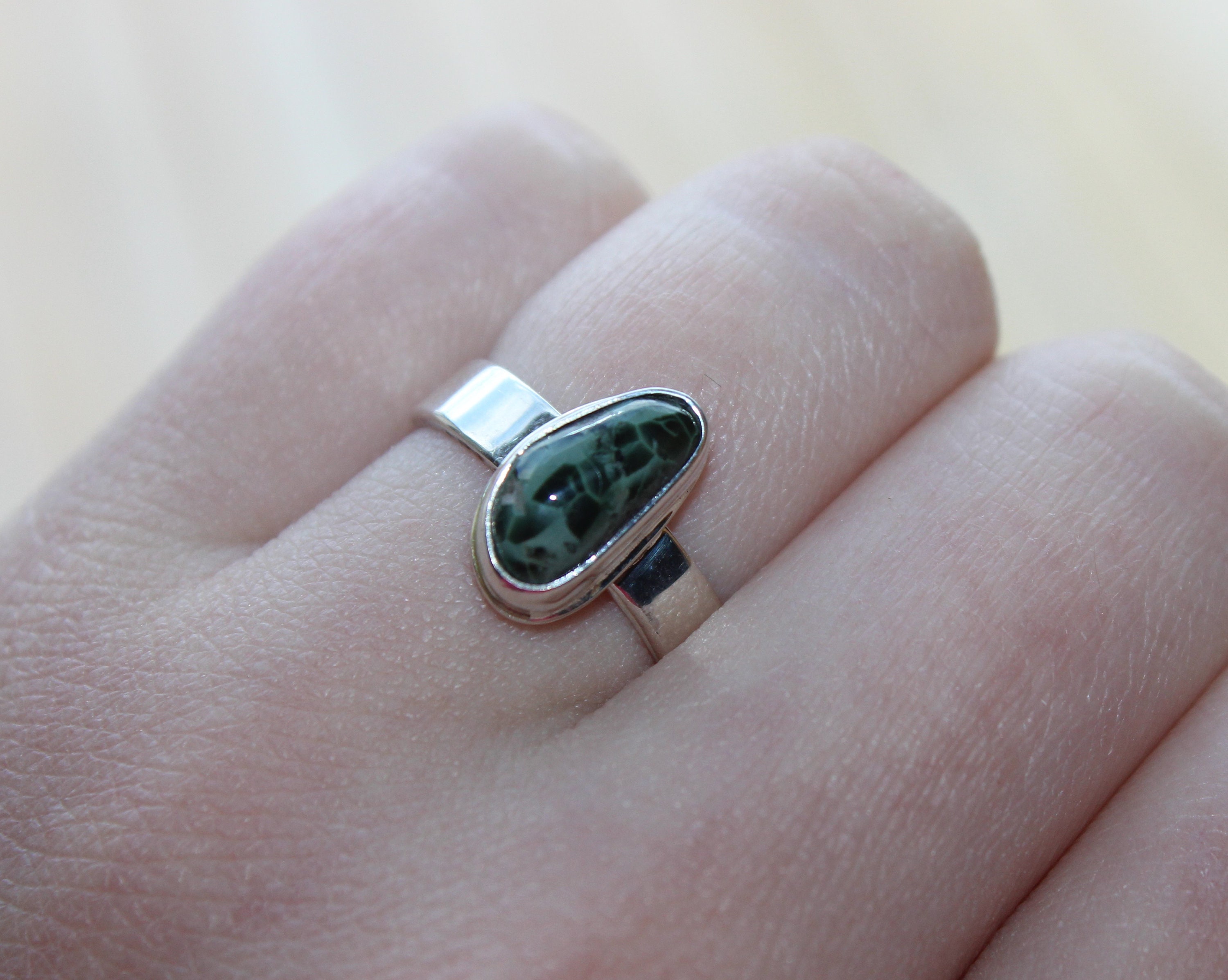 Chlorastrolite (Greenstone) Ring GR69 Size 7.5