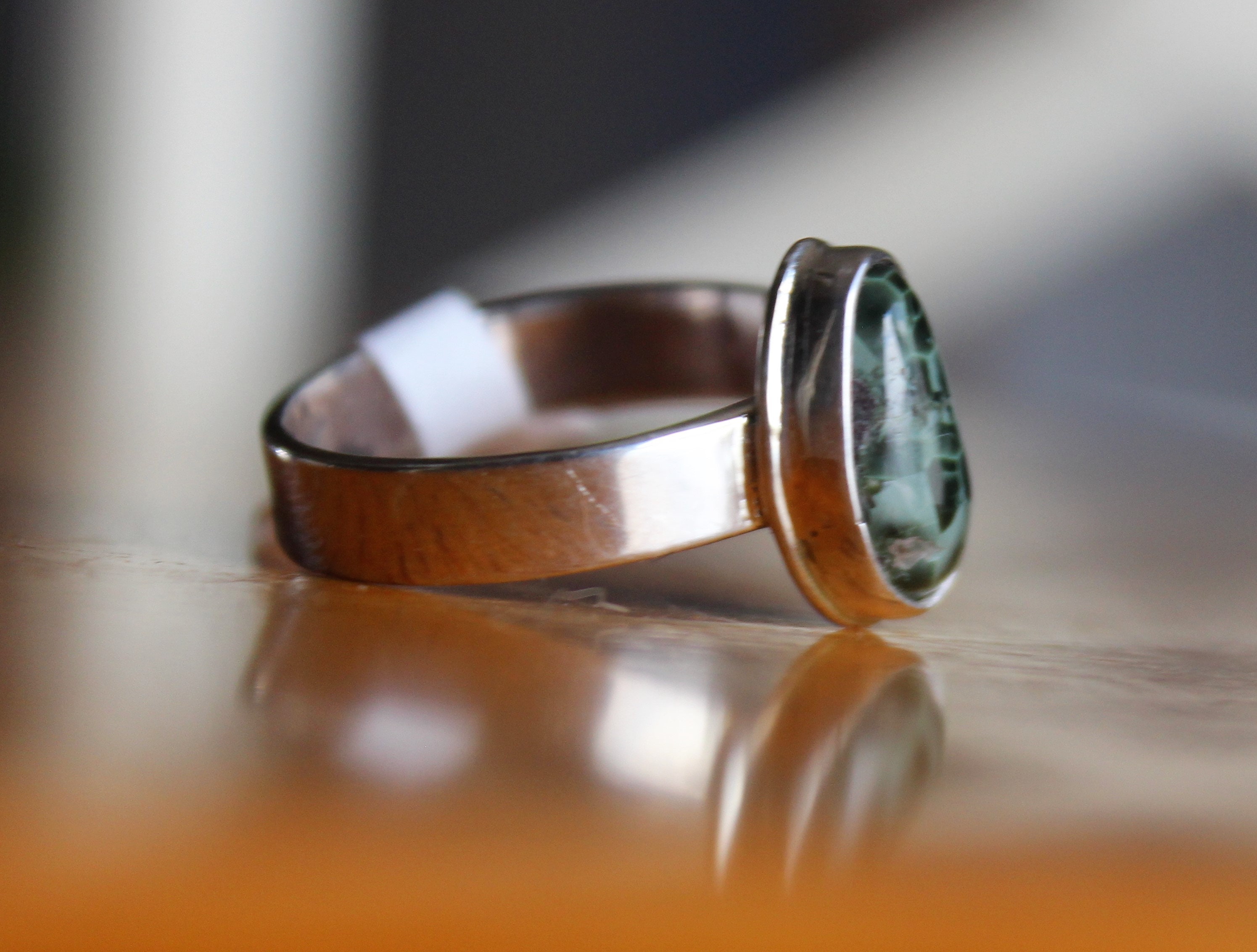 Chlorastrolite (Greenstone) Ring GR69 Size 7.5