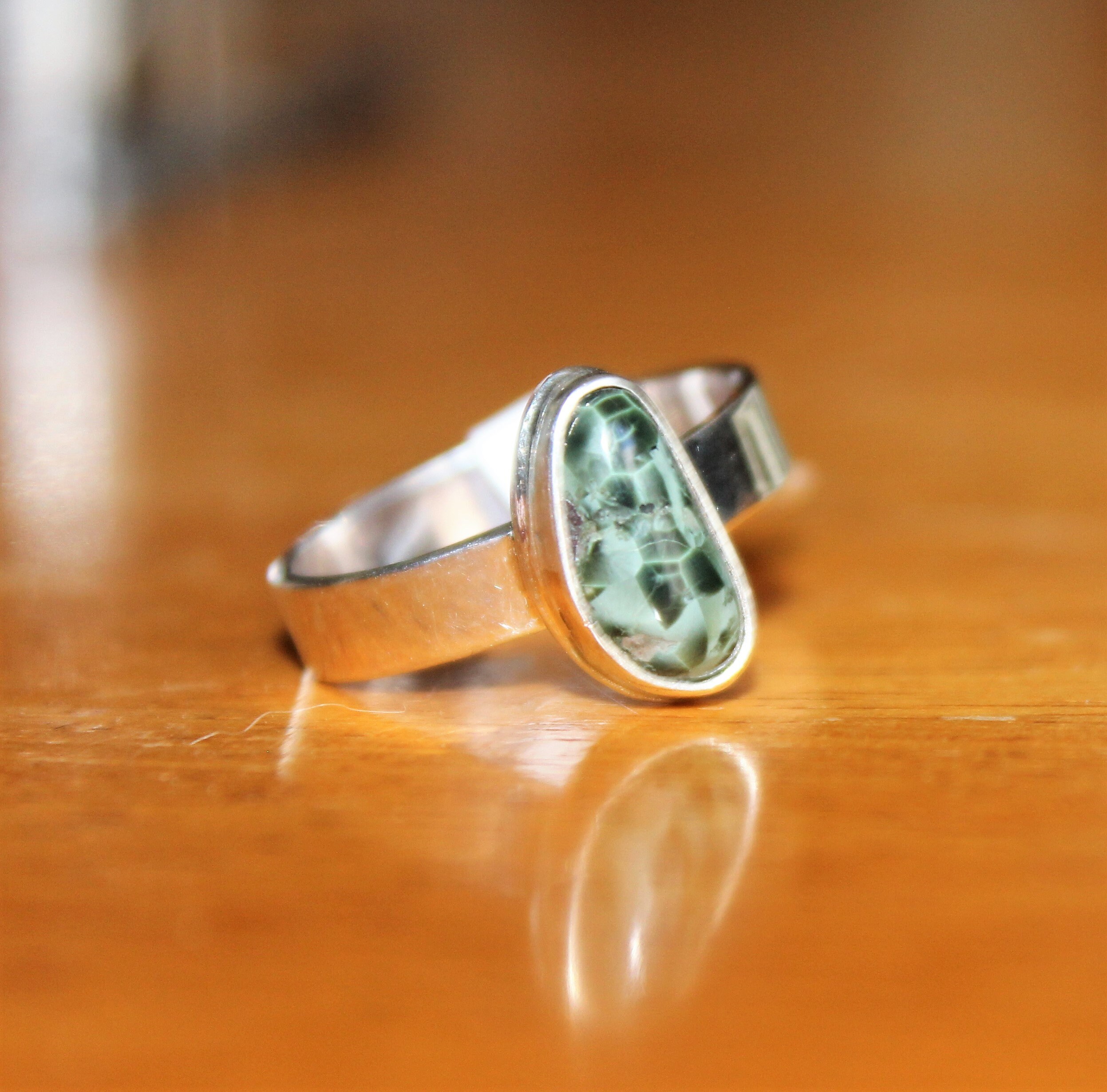 Chlorastrolite (Greenstone) Ring GR69 Size 7.5