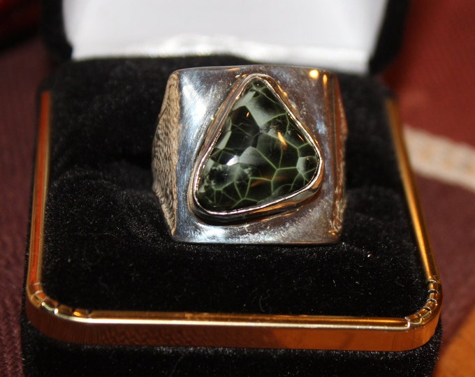 Chlorastrolite (Greenstone) Ring Kings Collection #1 Size 8.5