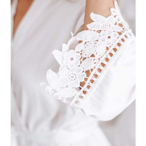 Cotton Lace Bridesmaid Robes / Cotton Dressing Gown Australia Etsy