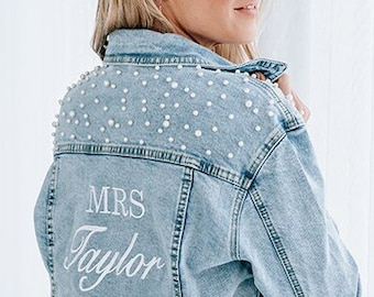 Pearl Denim Jacket - Etsy Australia