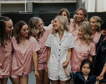 bridesmaid satin pjs