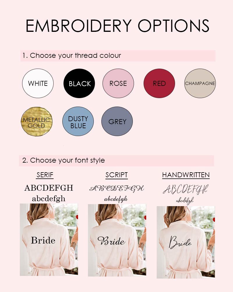 Embroidered Personalised Pyjamas / Bridesmaid Gifts / Wedding Etsy