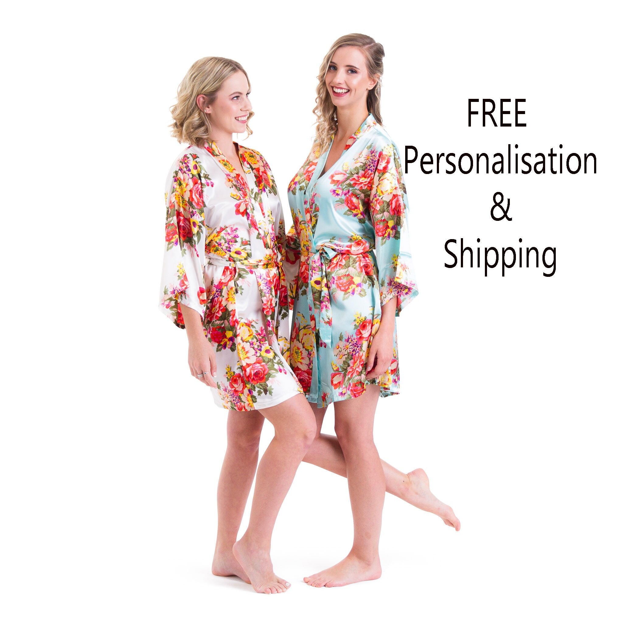Personalised Robes / Floral Bridesmaid Robes / Getting Ready Etsy
