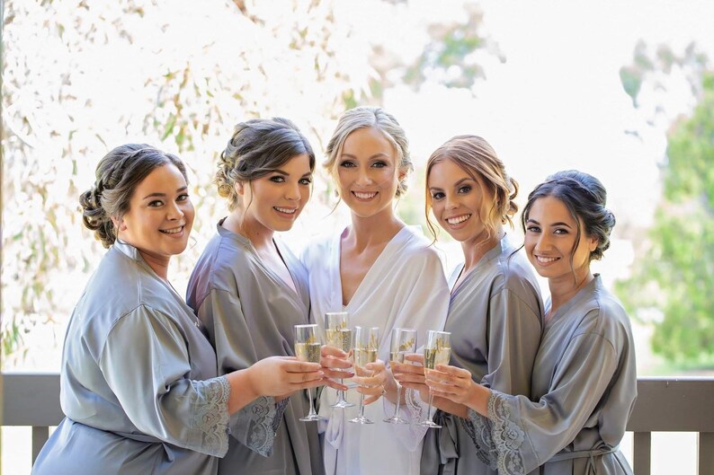 Lace Bridesmaid Robes Australia / Wedding Robes / Bridal Party Etsy